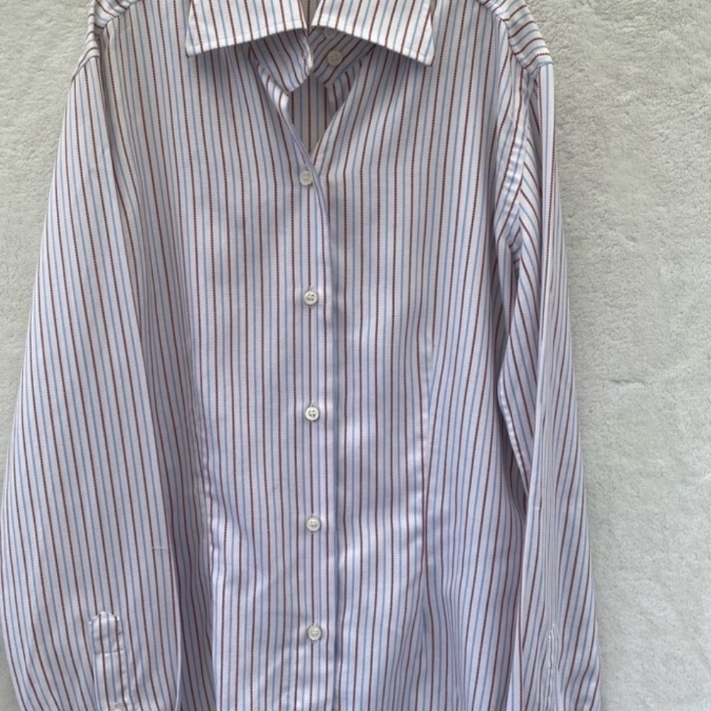 Domenico Vacca Women Striped Long Sleeve Button-Down Shirt in size 38